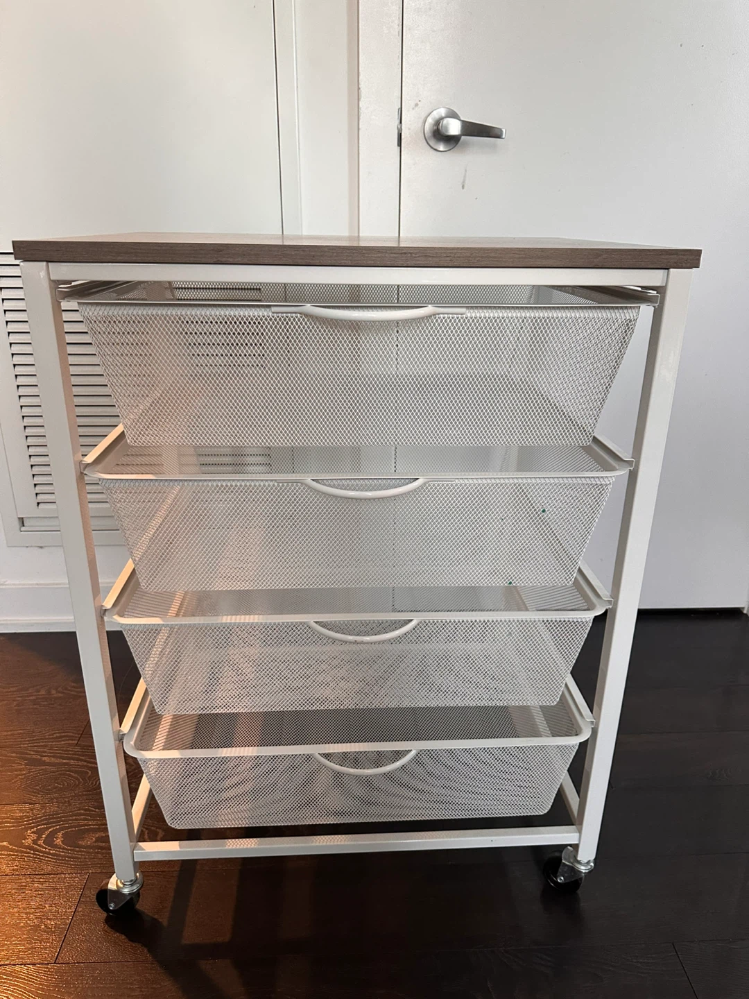 4-Drawer Mesh Rolling Storage Cart