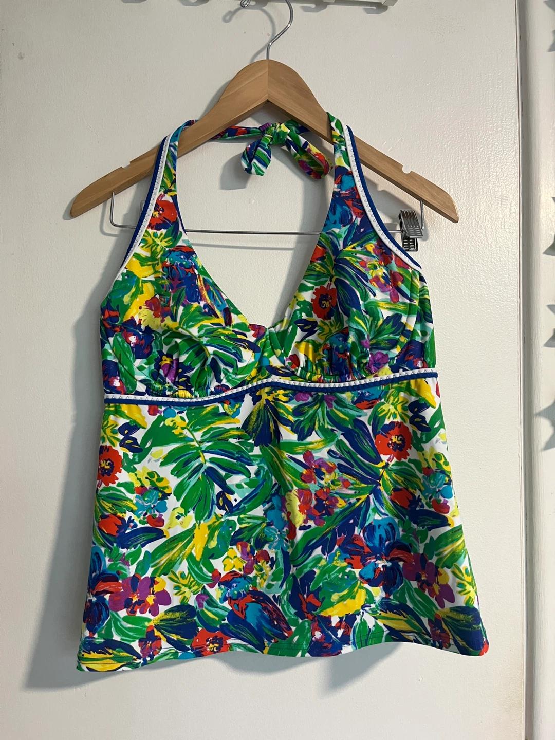 Floral Tankini Top - Size 10 Dcup