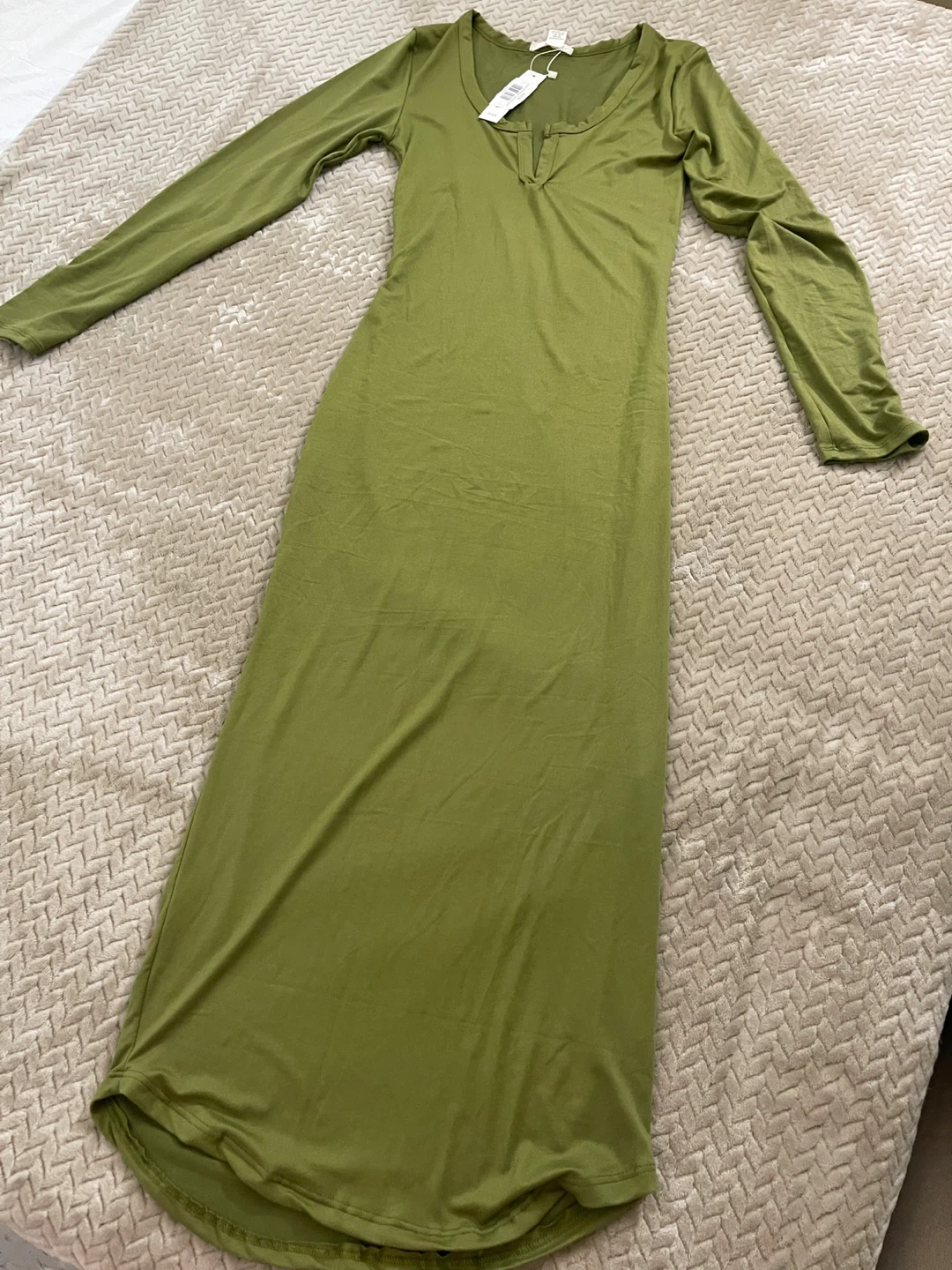 Cilla Olive Branch Midi Dress - Large