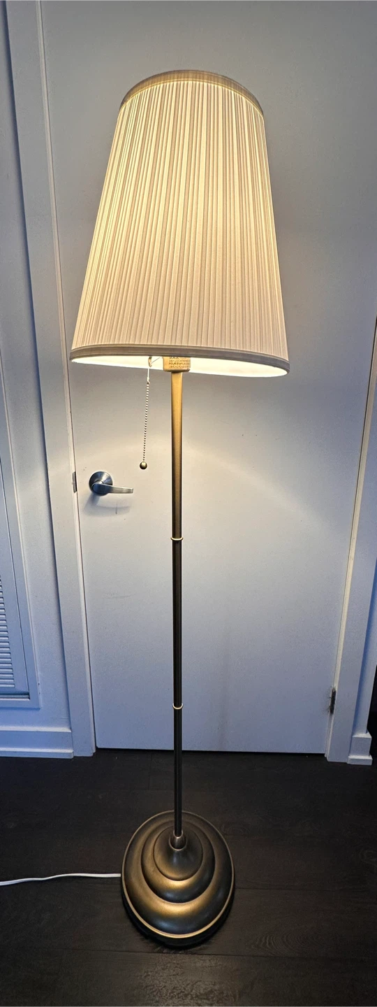 Floor Lamp with Pleated Shade