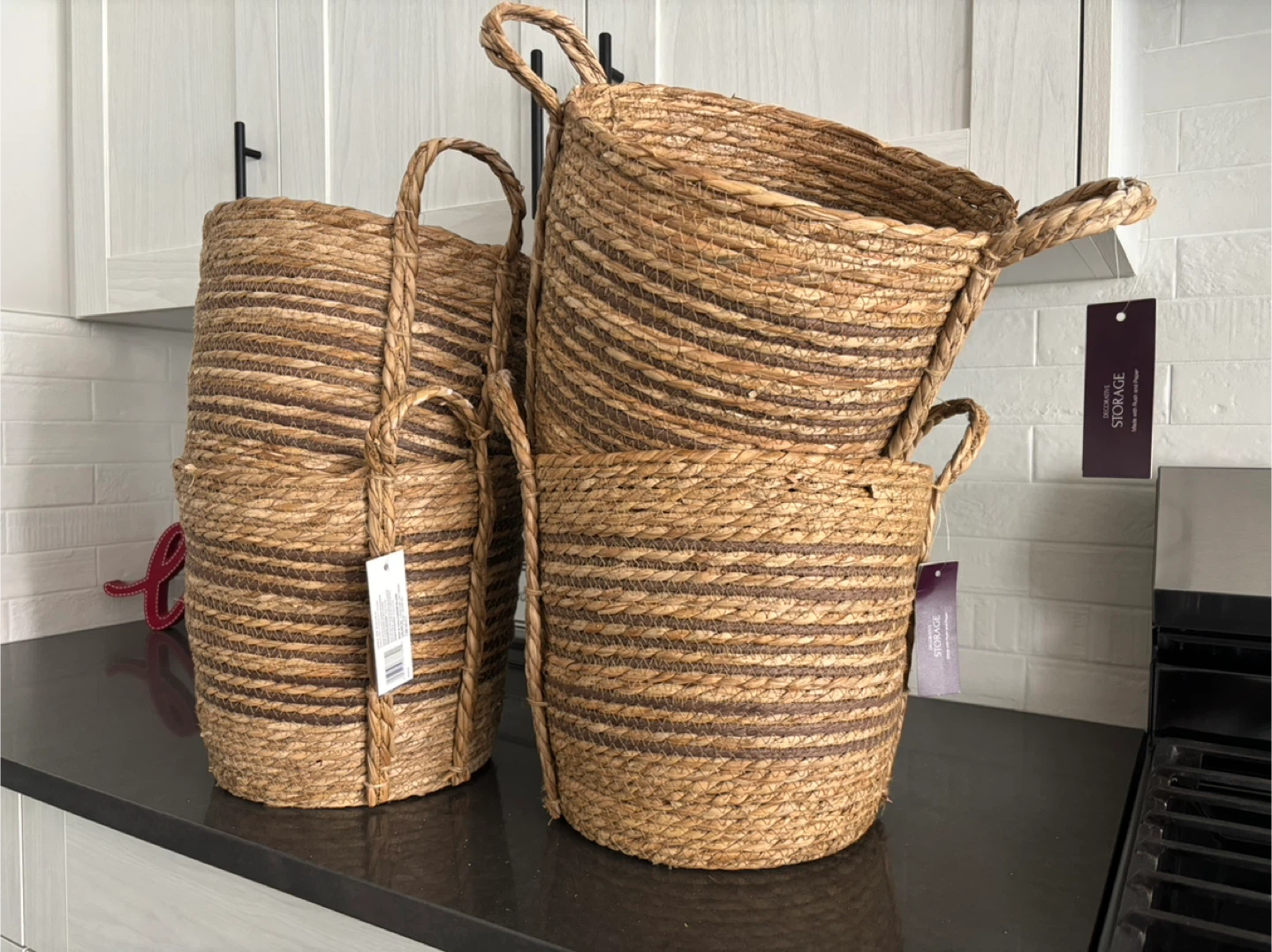 Set of 4 Woven Storage Baskets