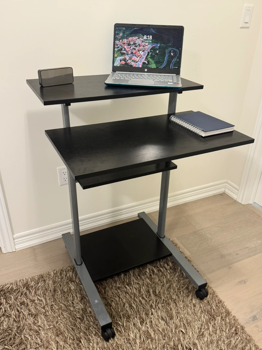 Mobile Standing Desk with Wheels