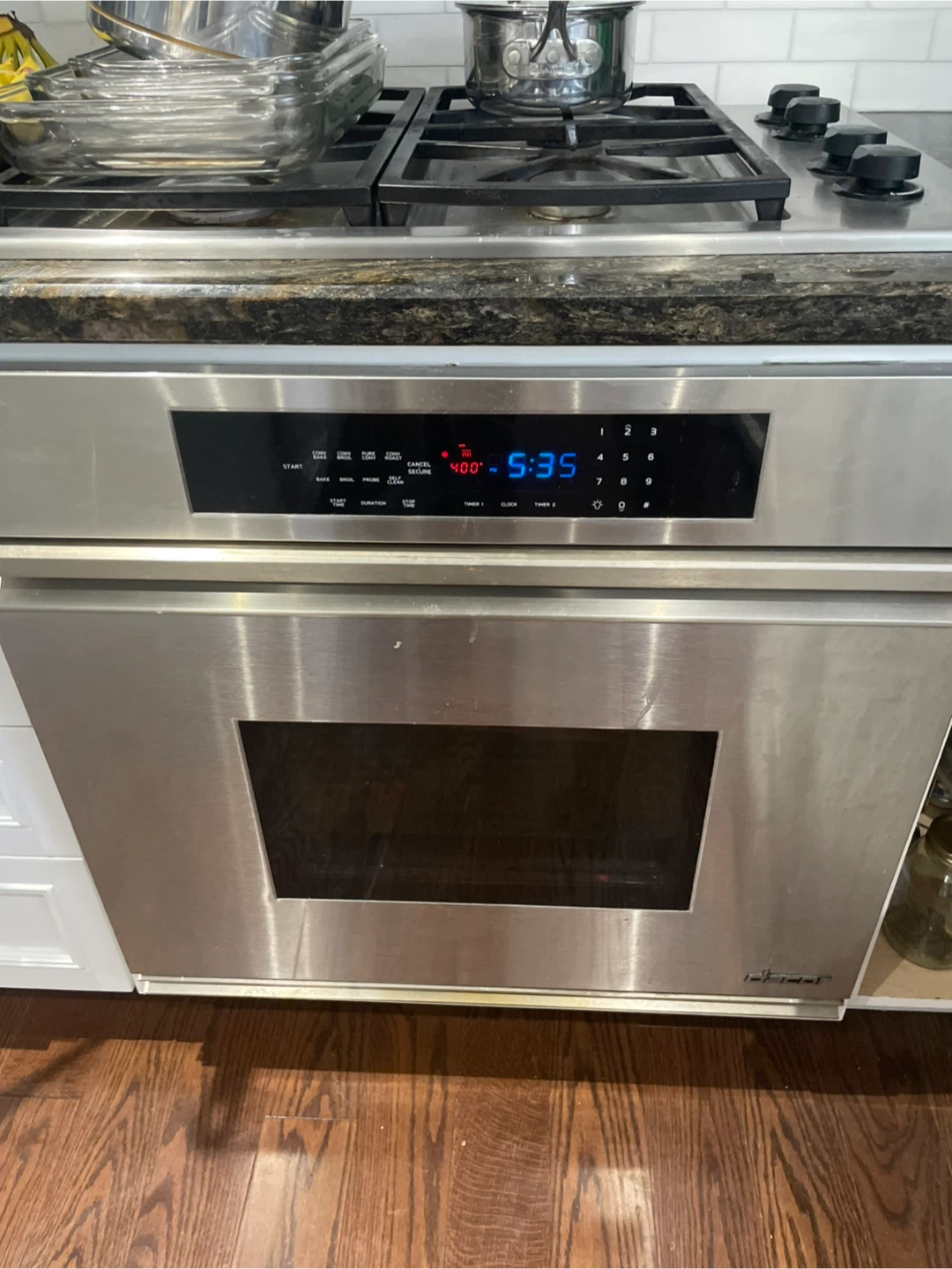 Dacor 30 inch Gas Rangetop and electric Oven. -AS IS