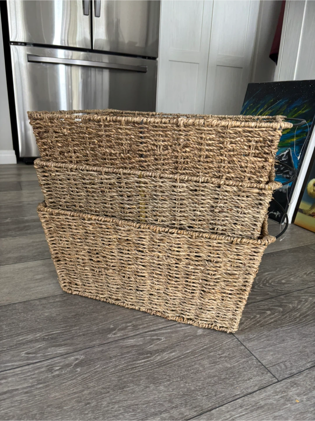 Set of 3 Woven Storage Baskets