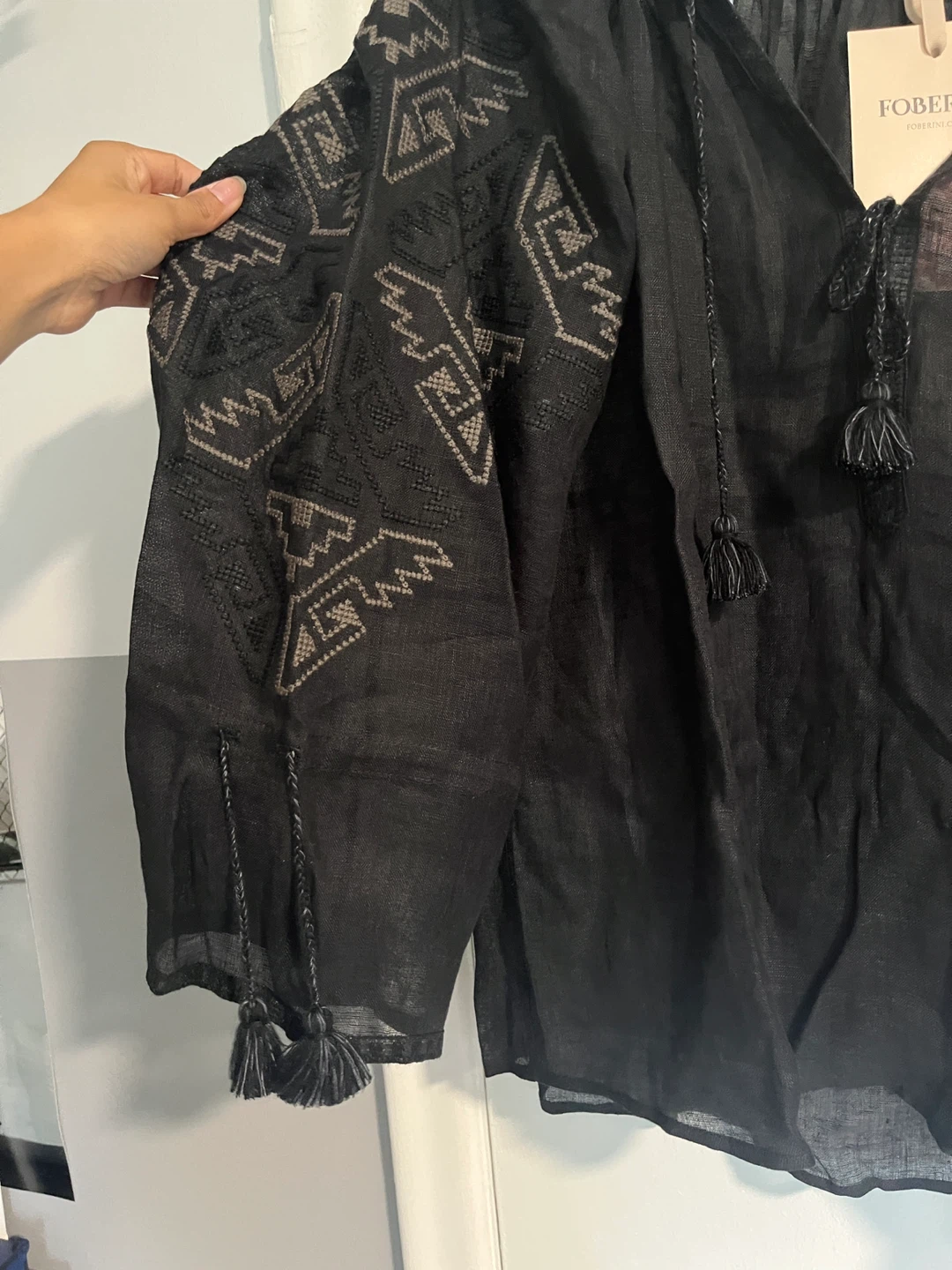 Foberini Embroidered Tassel Tunic Top - photo 3
