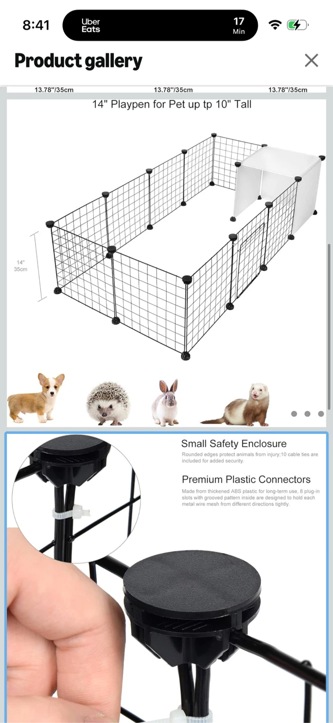 14" Pet Playpen for Small Animals - photo 2