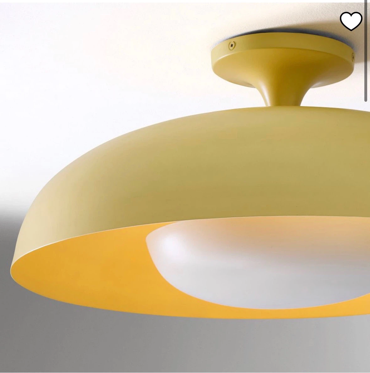 Yellow Metal Flush Mount Light (18") - photo 2