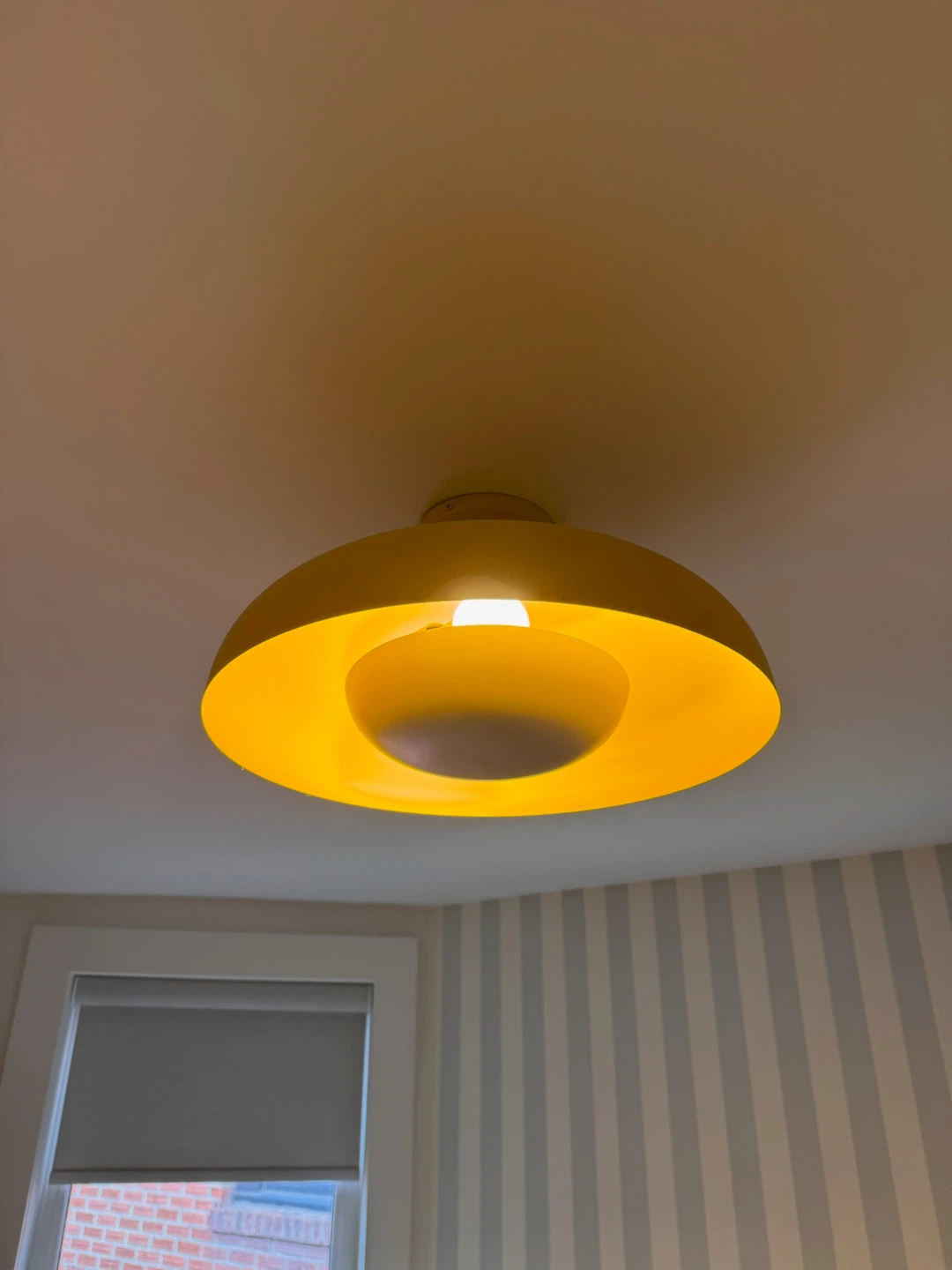 Yellow Metal Flush Mount Light (18") - photo 4