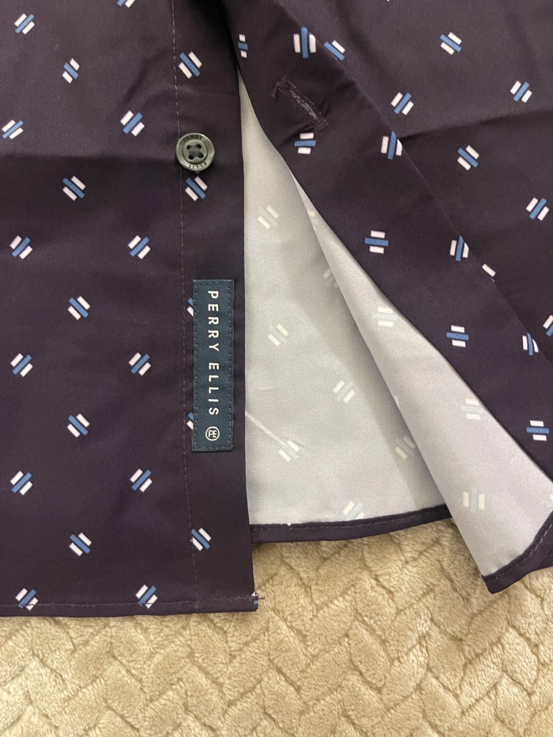 Perry Ellis Men's Slim Fit Stretch Dress Shirt - Medium - photo 5