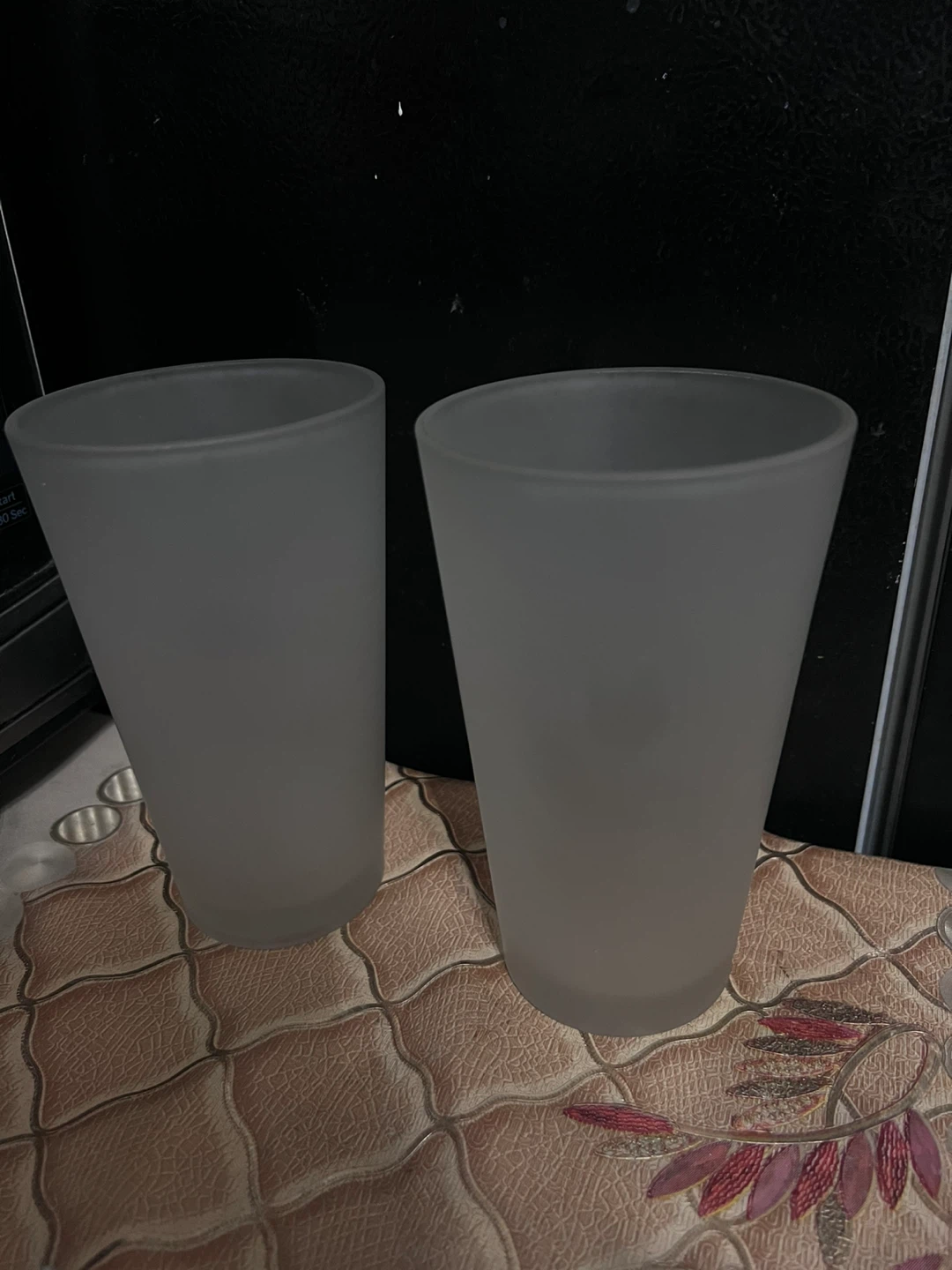 Set of 2 Frosted Glass Tumblers