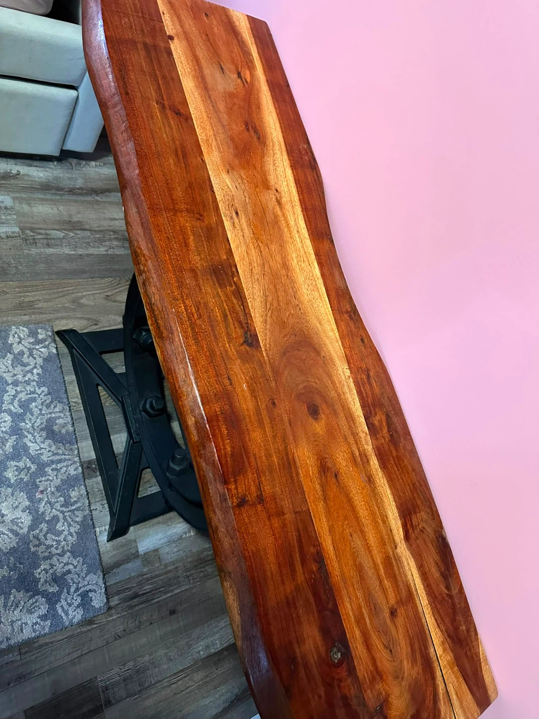 Live Edge Wood Console Table - photo 2