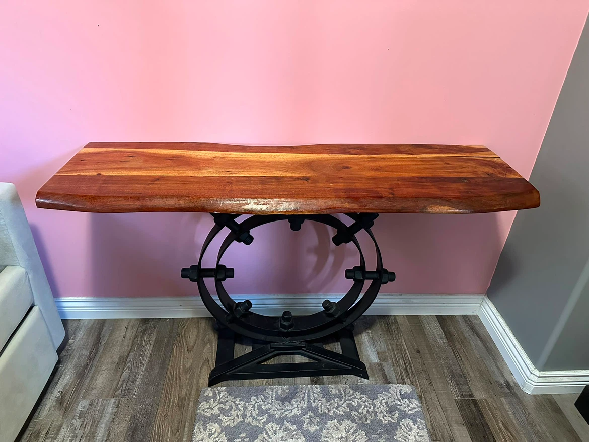 Live Edge Wood Console Table - photo 3