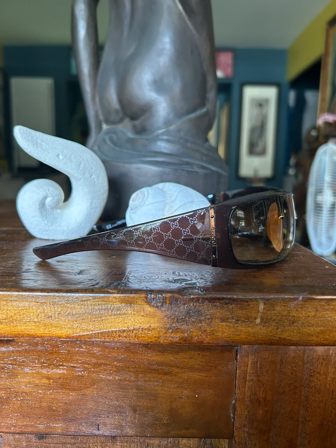 Gucci Brown GG Patterned Sunglasses with Case - photo 2