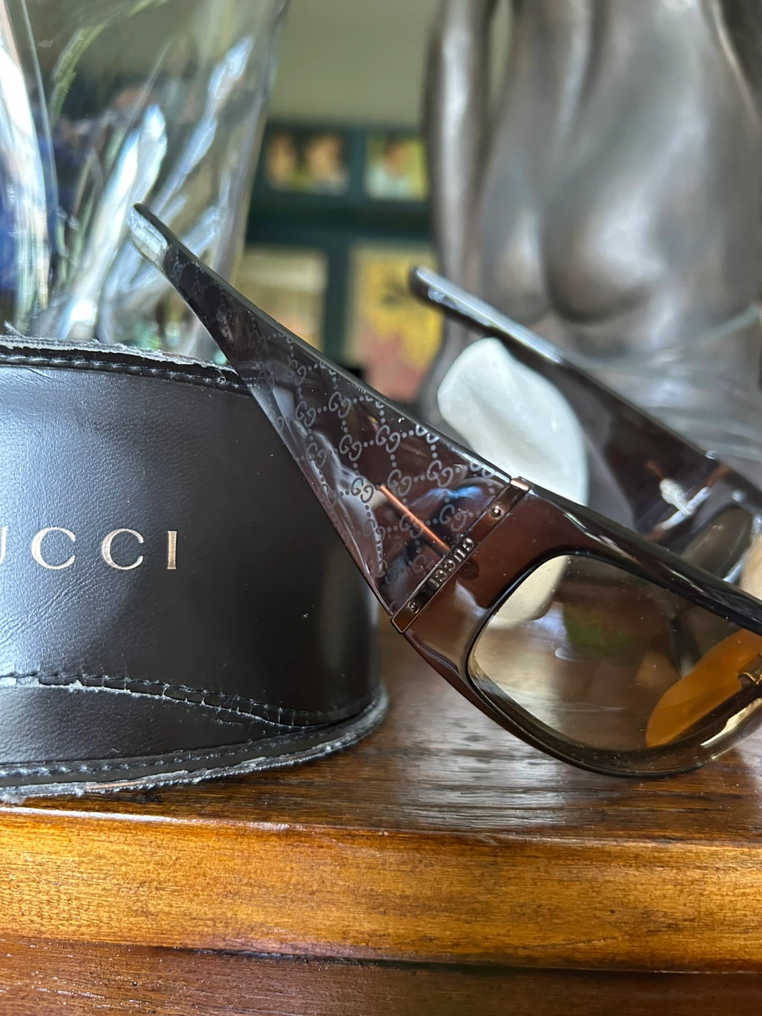 Gucci Brown GG Patterned Sunglasses with Case - photo 5