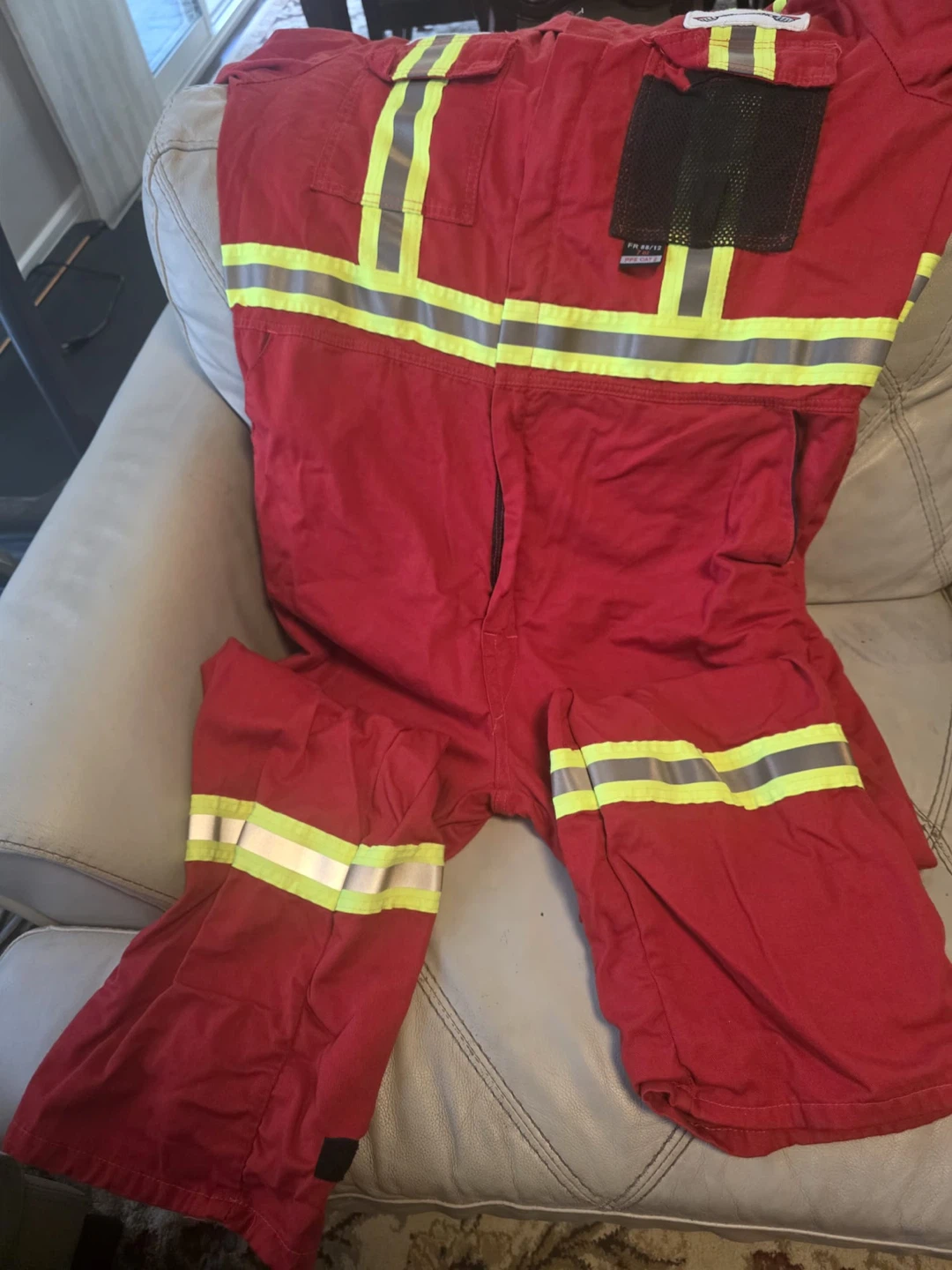 Red Flame Resistant Work Coveralls Size 48R - photo 2