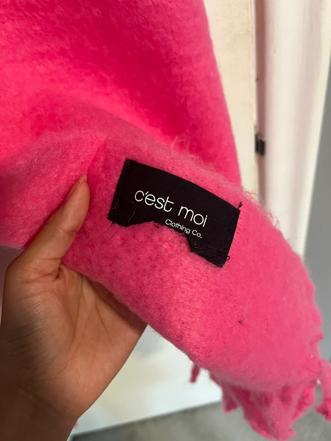 Pink blanket scarf - photo 3