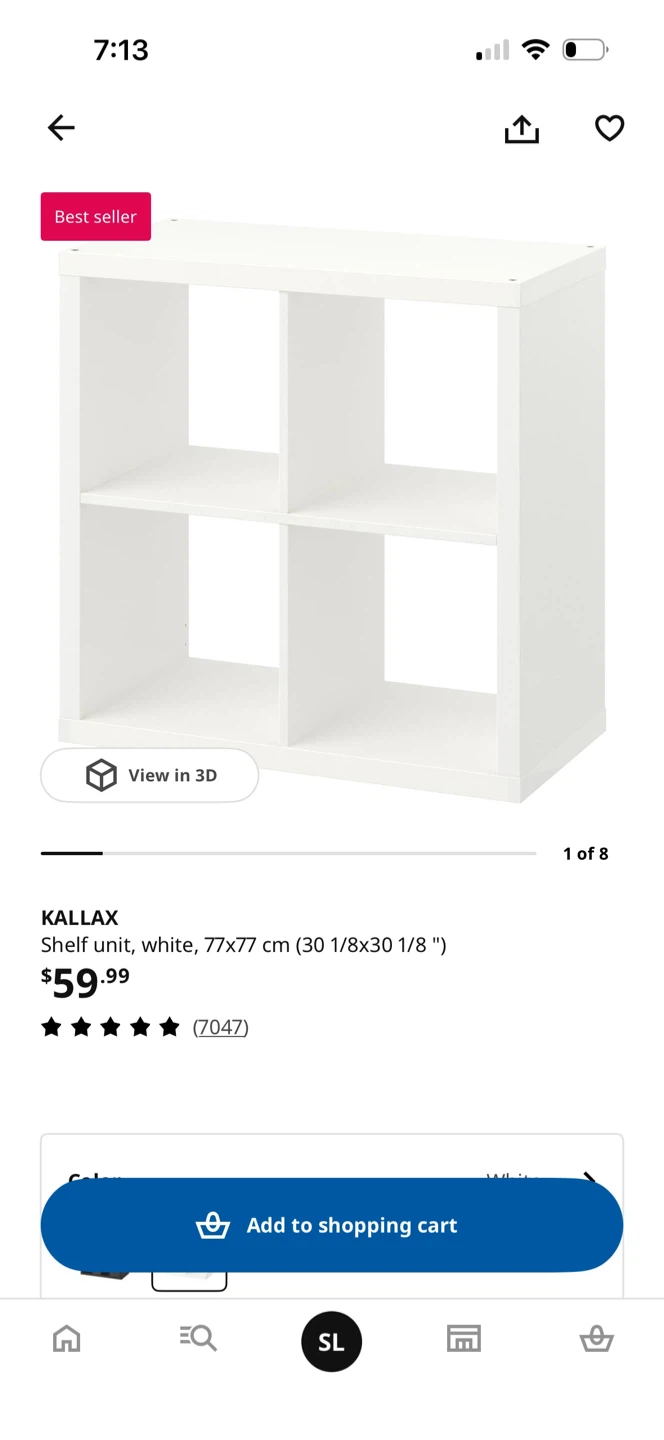 IKEA KALLAX Shelf Unit - White