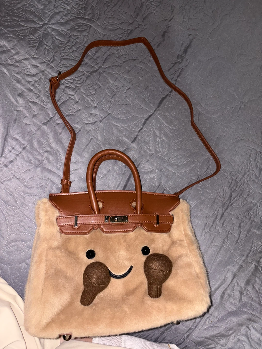 Faux Fur Cartoon Face Handbag - photo 4