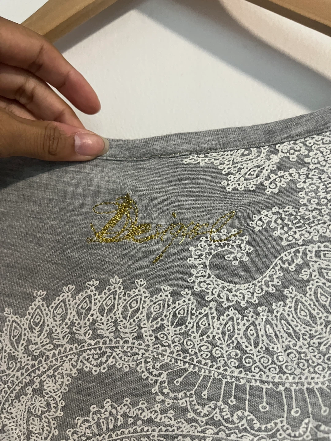 Grey Lace Print Dress - M/L - photo 5