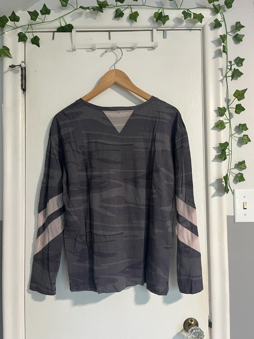 Mesh Sleeve Long Sleeve Top - Size M - photo 2