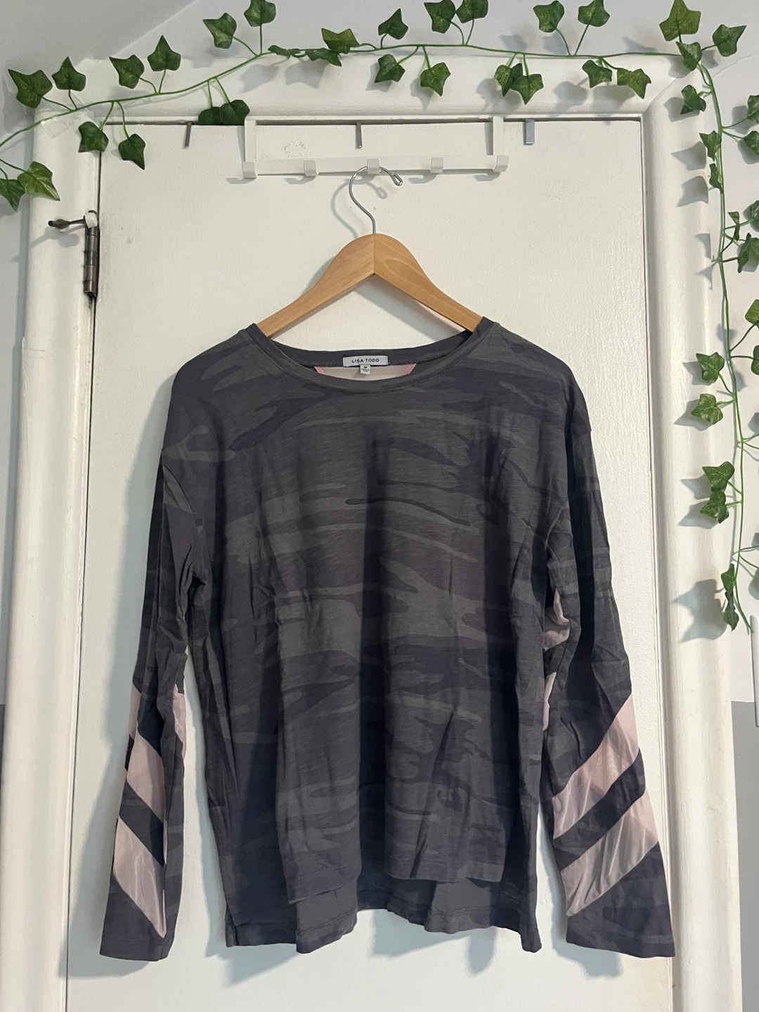 Mesh Sleeve Long Sleeve Top - Size M