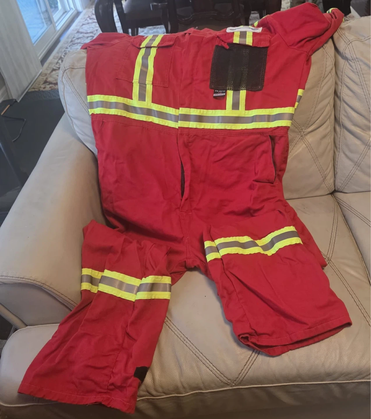 Red Flame Resistant Work Coveralls Size 48R - photo 4