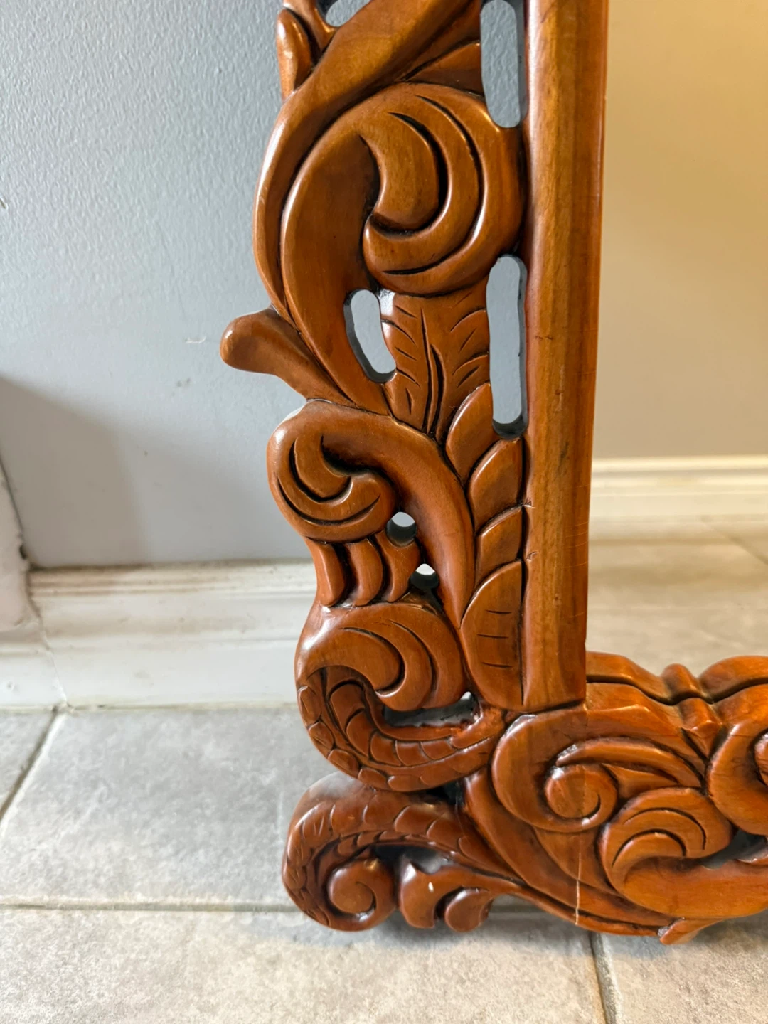 Carved Wood Mirror - photo 2