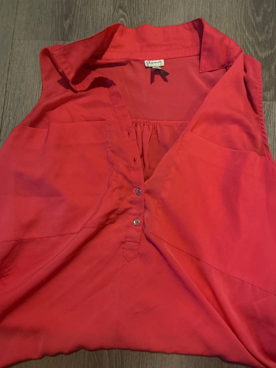 Dynamite Pink Sleeveless Blouse