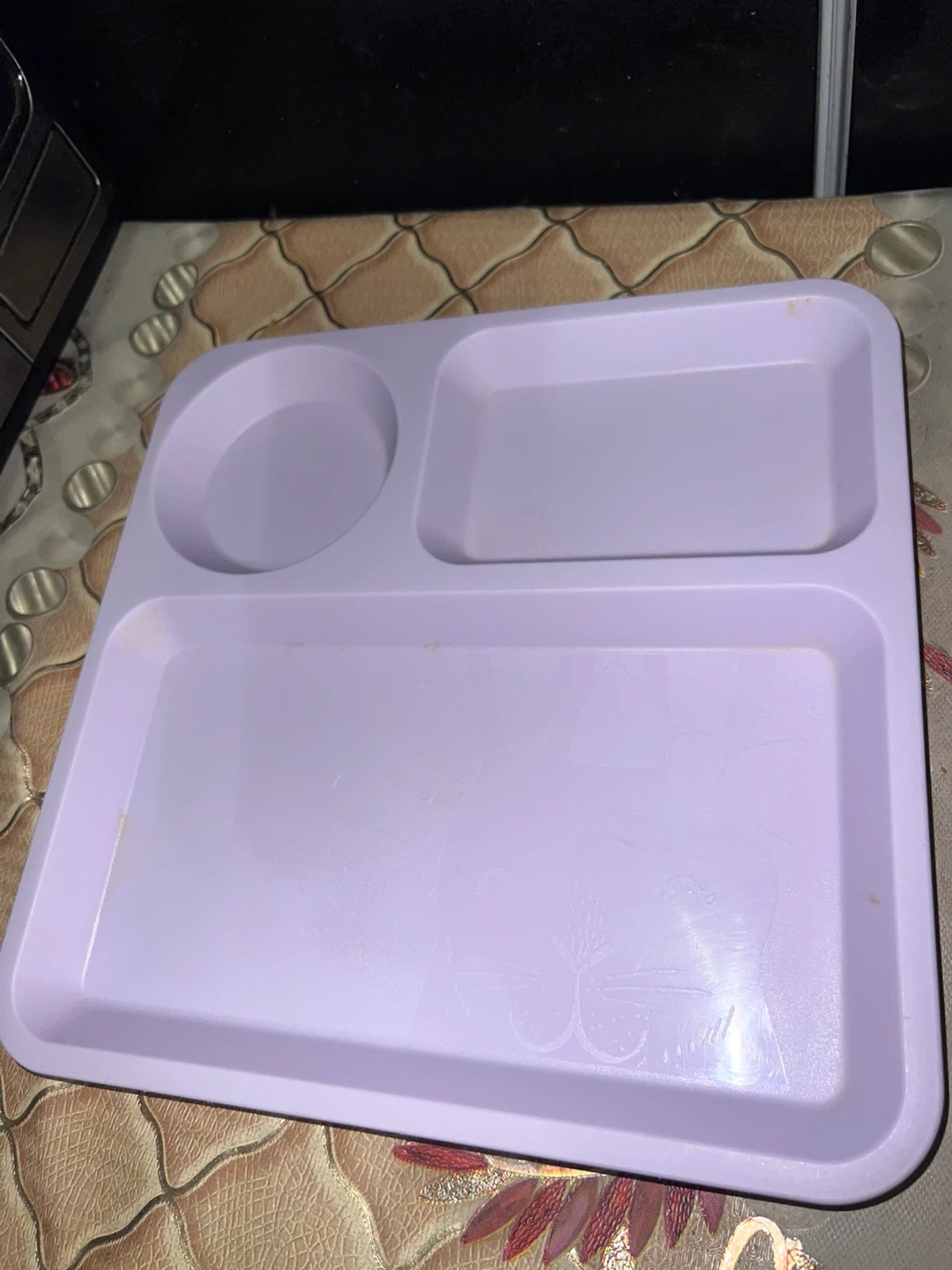 Plastic Divided Toddler Tray with Cup Holder - photo 5