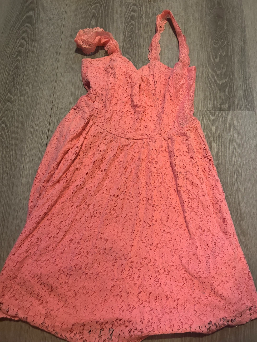 Coral Lace Dress