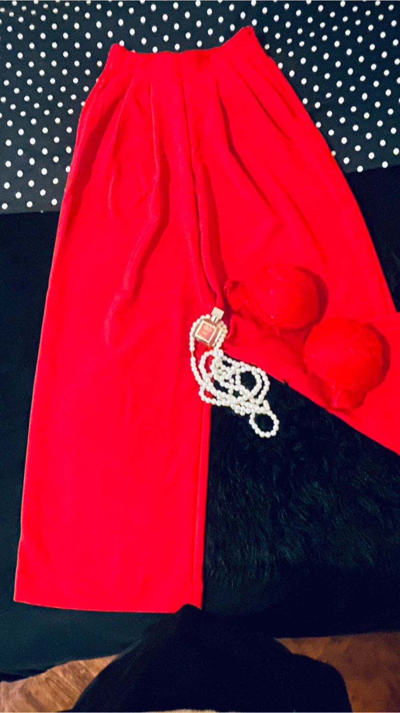 Red Wide Leg Pants H&M - photo 2