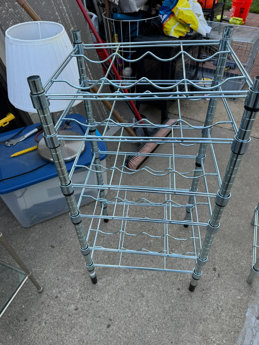 Chrome Wire Wine Rack Stand - photo 2