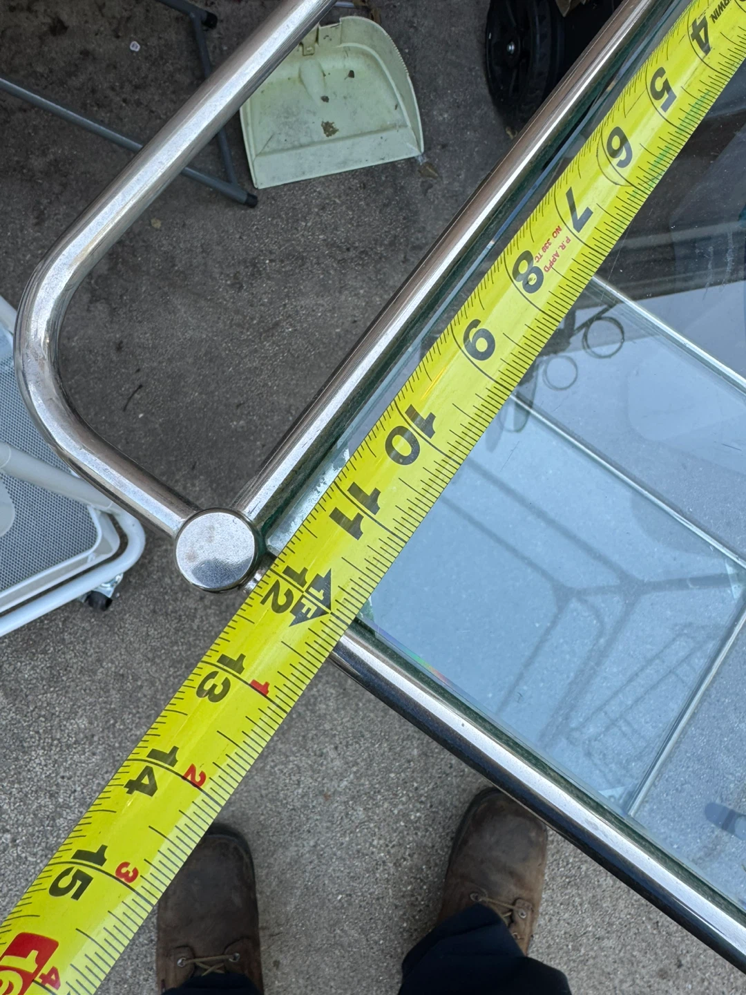 3-Tier Glass Bar Cart with Chrome Frame - photo 3