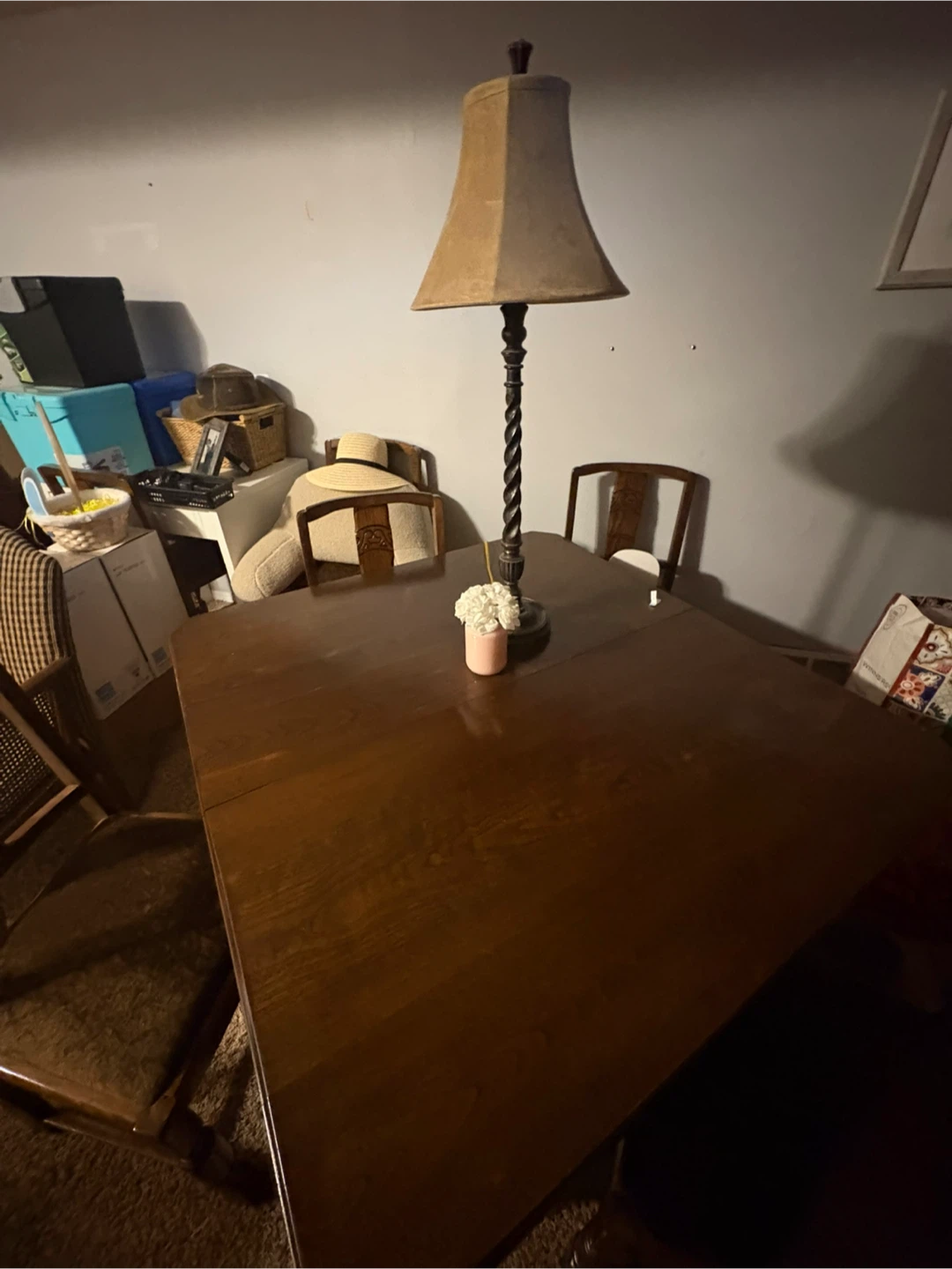 Antique table beautifully cared for
