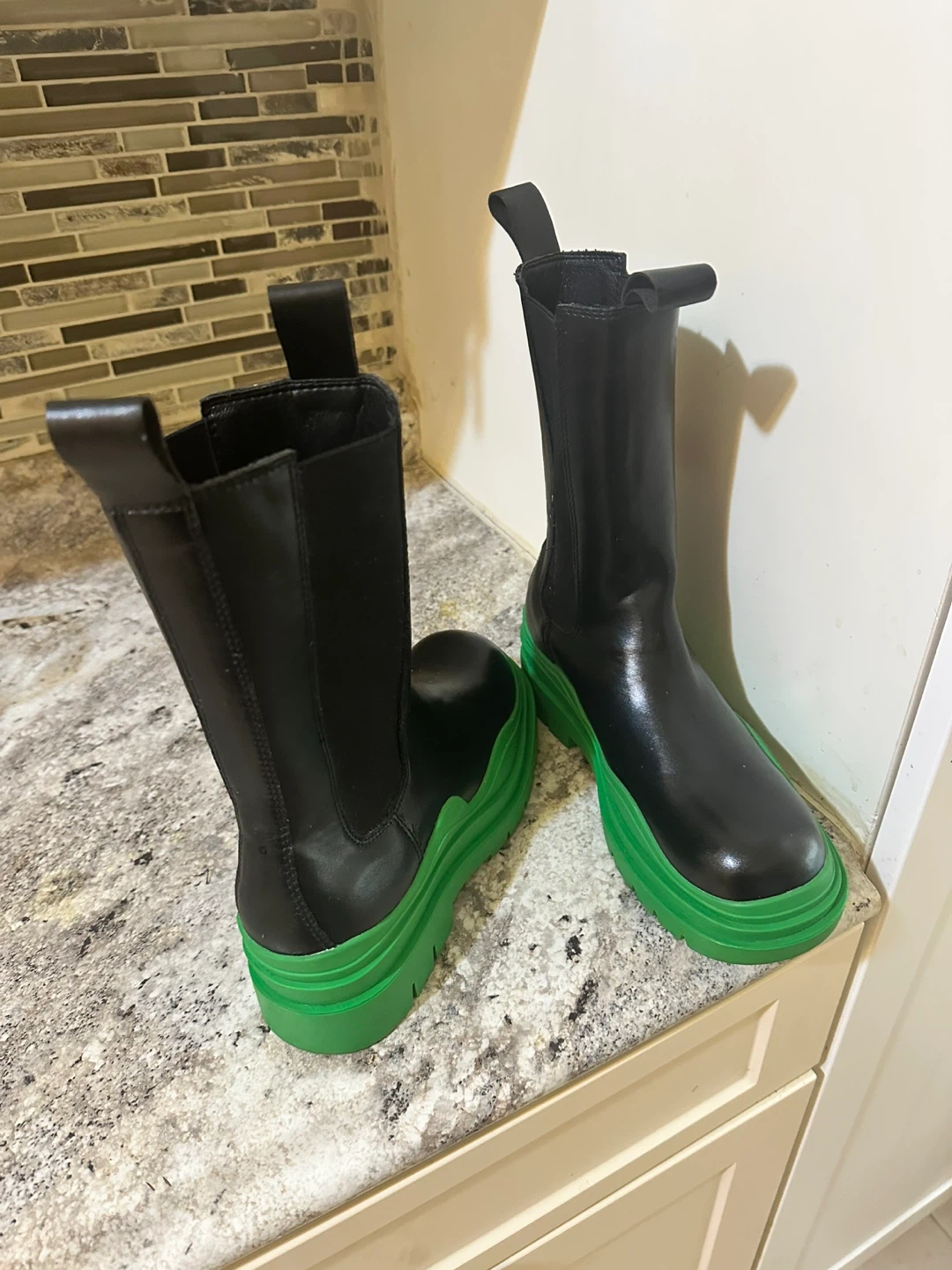 Black & Green  Bottega Veneta tire boots - photo 3