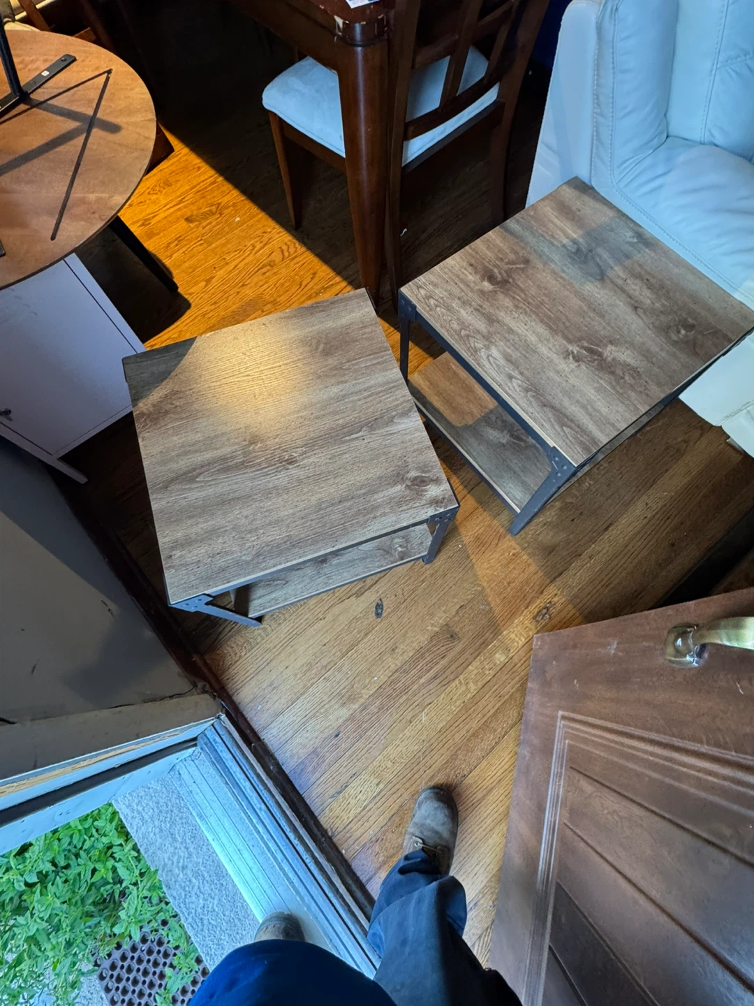 Wood and Metal End Table - photo 3