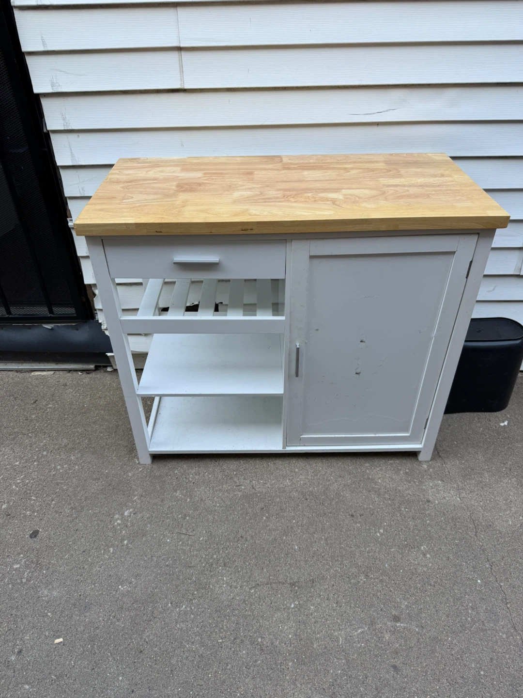 Kitchen Cart with Butcher Block Top - photo 2