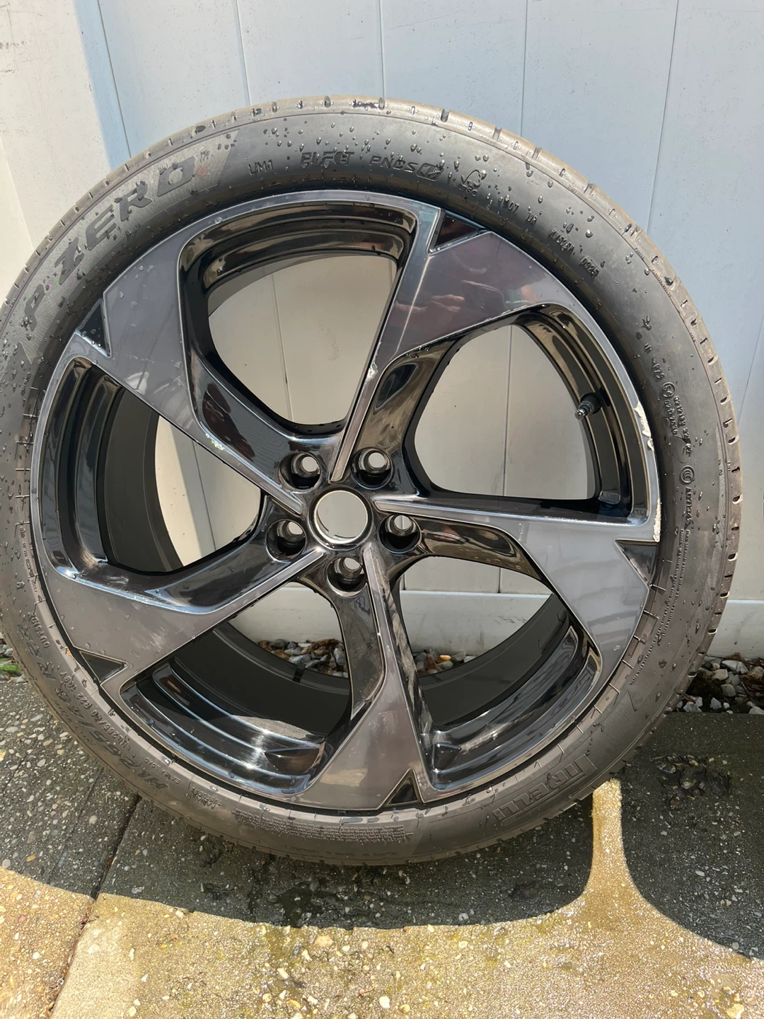 Set of 2 Black Alloy Wheels with Tires - photo 4