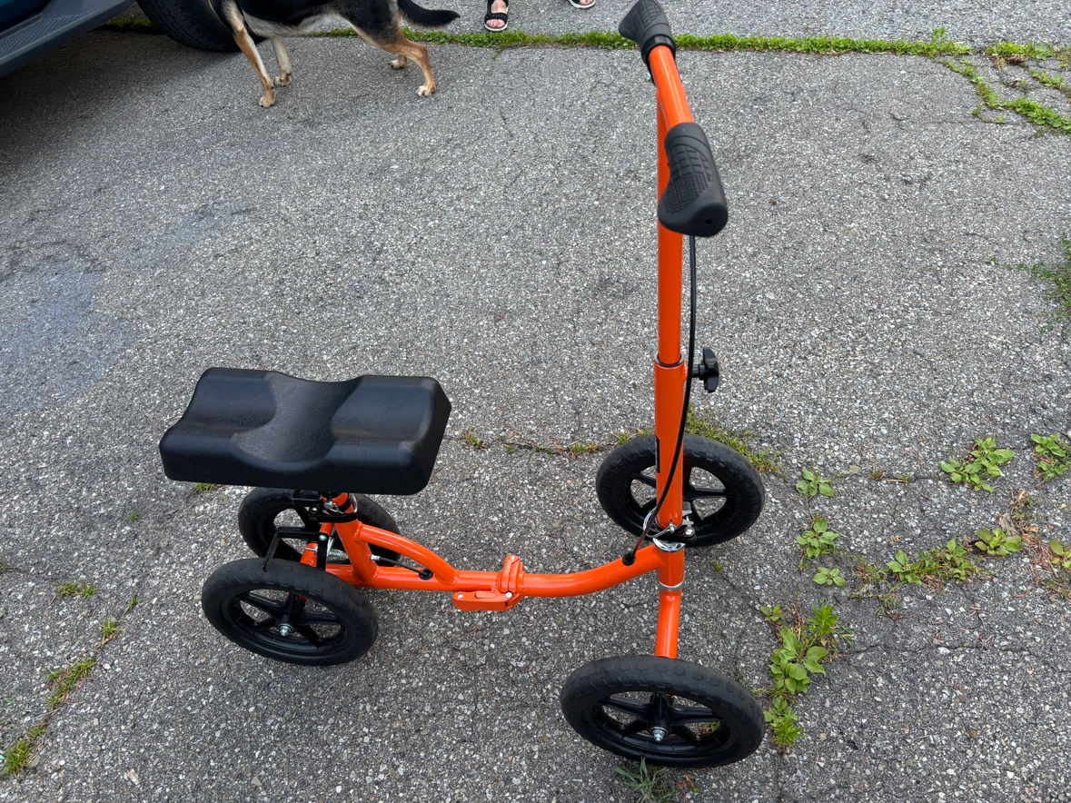 Orange 4-Wheel Knee Scooter Walker - photo 3