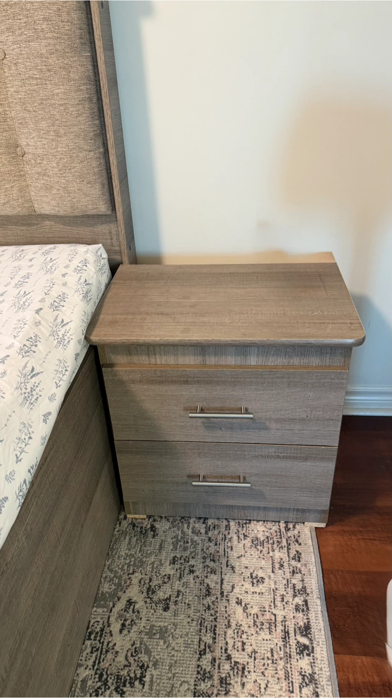 Queen Storage Bed + Headboard, Nightstands & Mattresses - photo 3