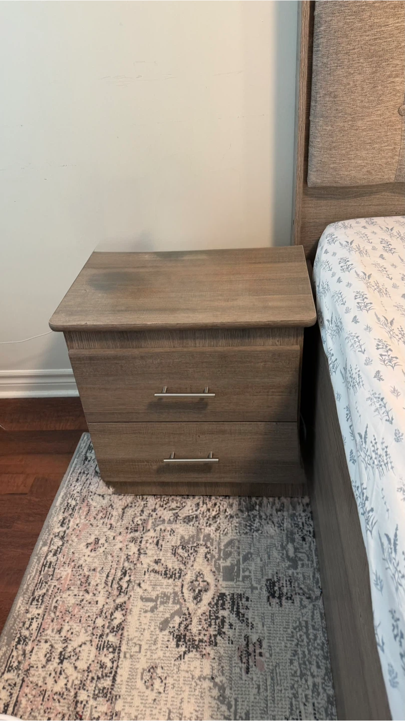 Queen Storage Bed + Headboard, Nightstands & Mattresses - photo 4