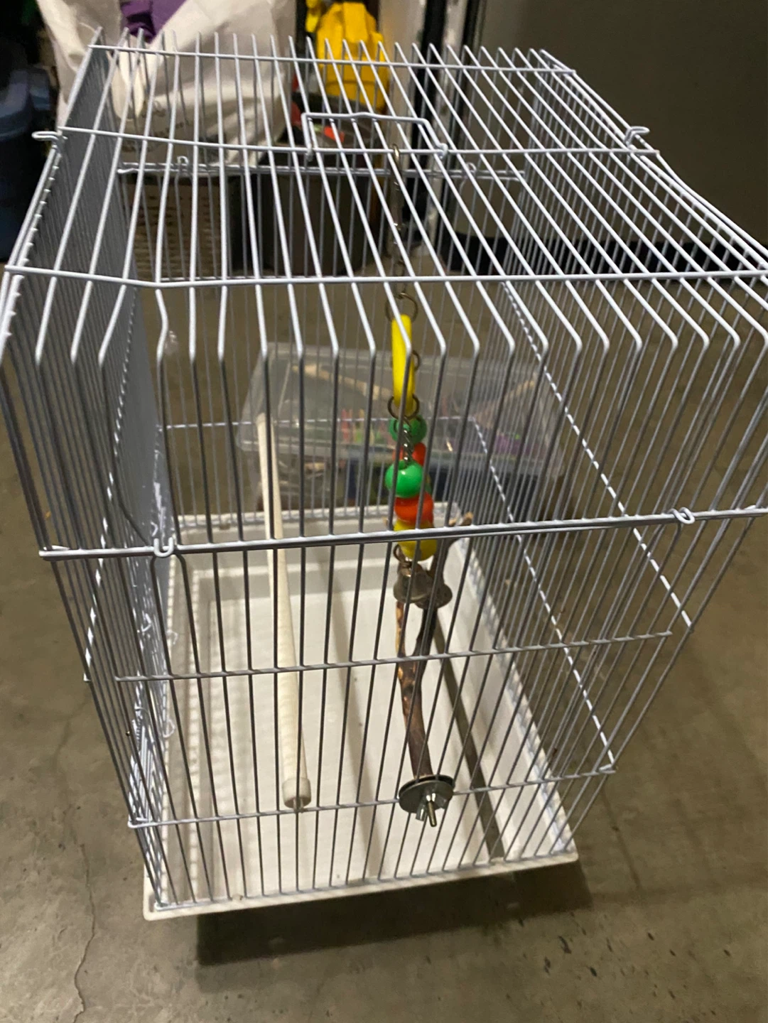 White Bird Cage with Accessories - photo 2