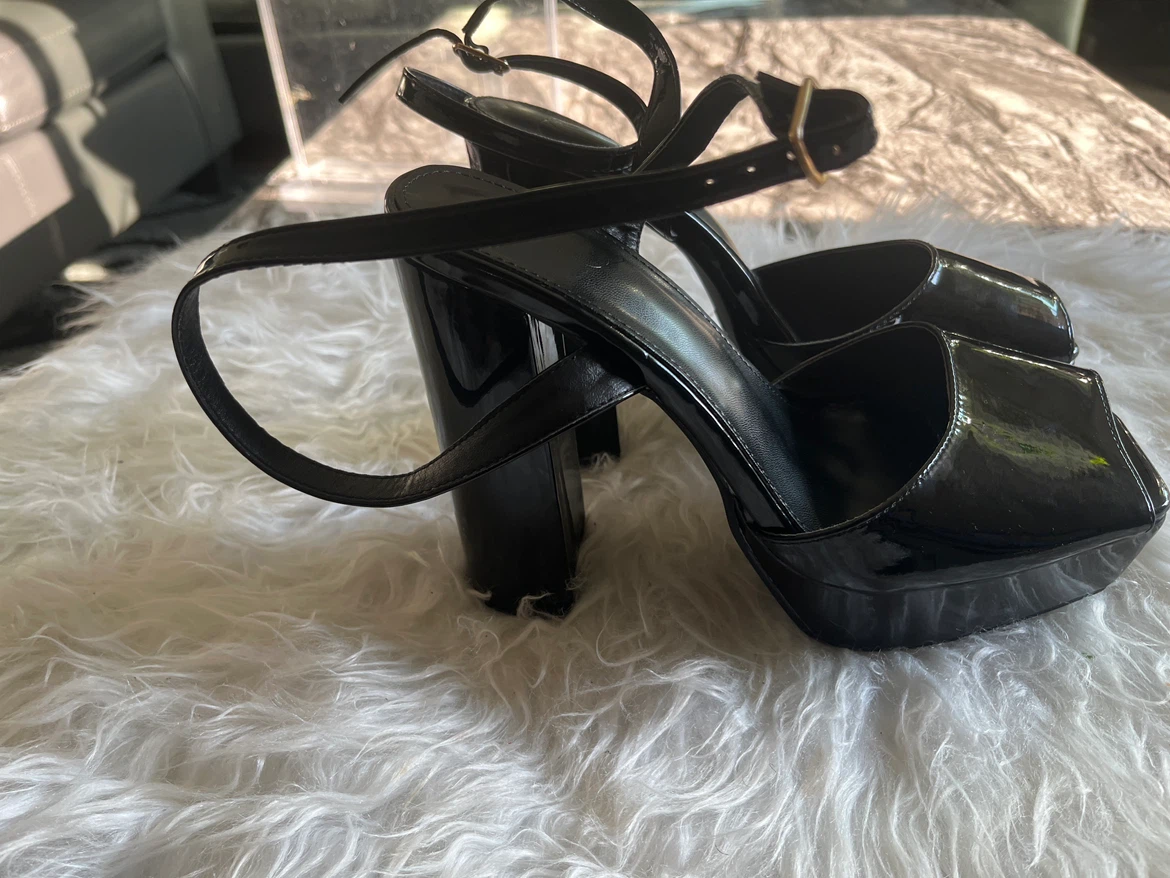Black Patent Platform Heels - photo 2