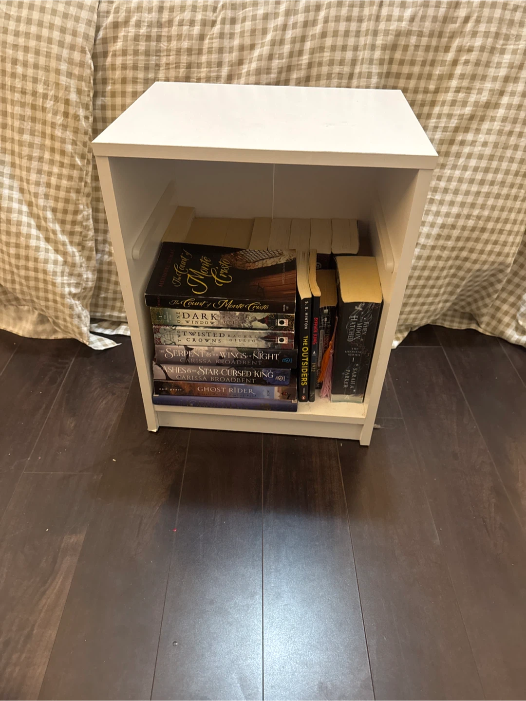 White Nightstand with Drawer and open storage. - photo 2
