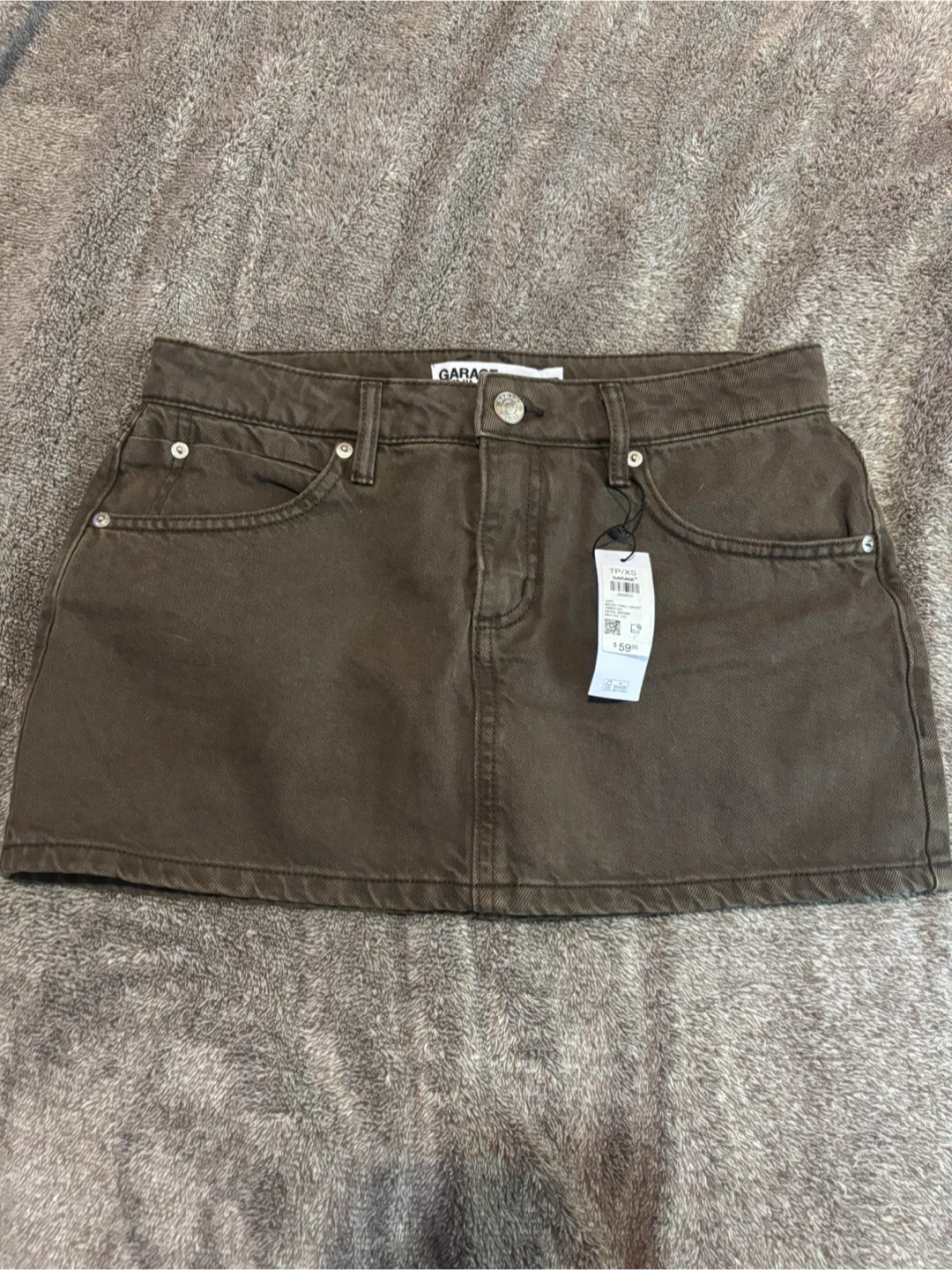 Garage Denim Micro Twill Skirt - XS
