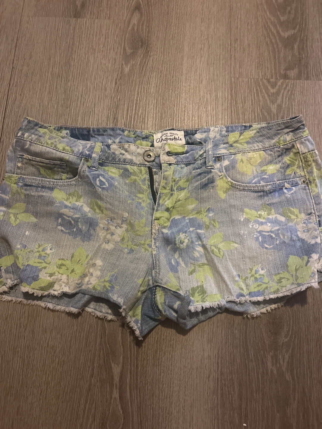 Aeropostale Floral Denim Shorts
