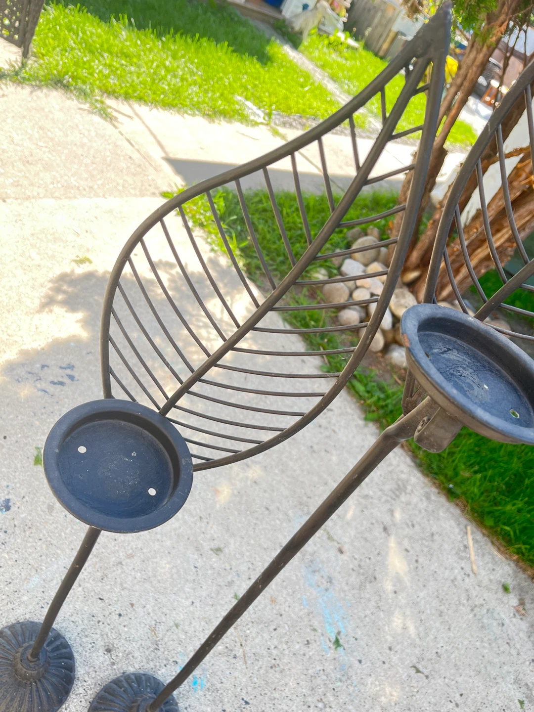 Leaf Design Metal Candle Holders Set - photo 2
