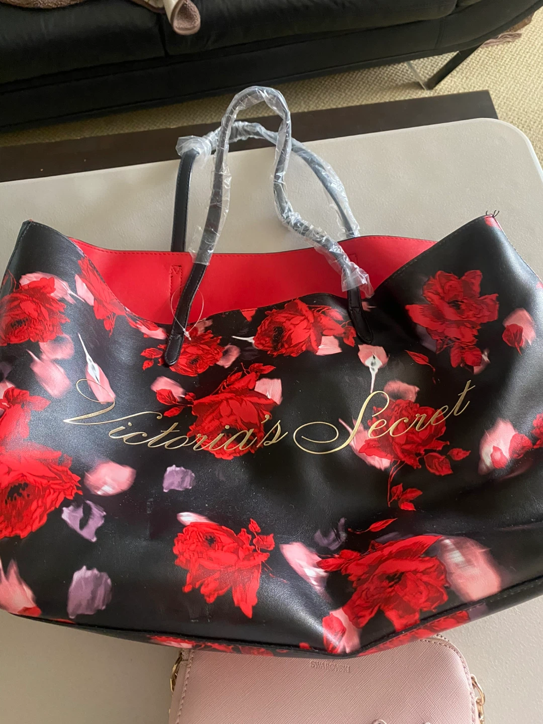 Victoria's Secret Tote Bag - Red Floral