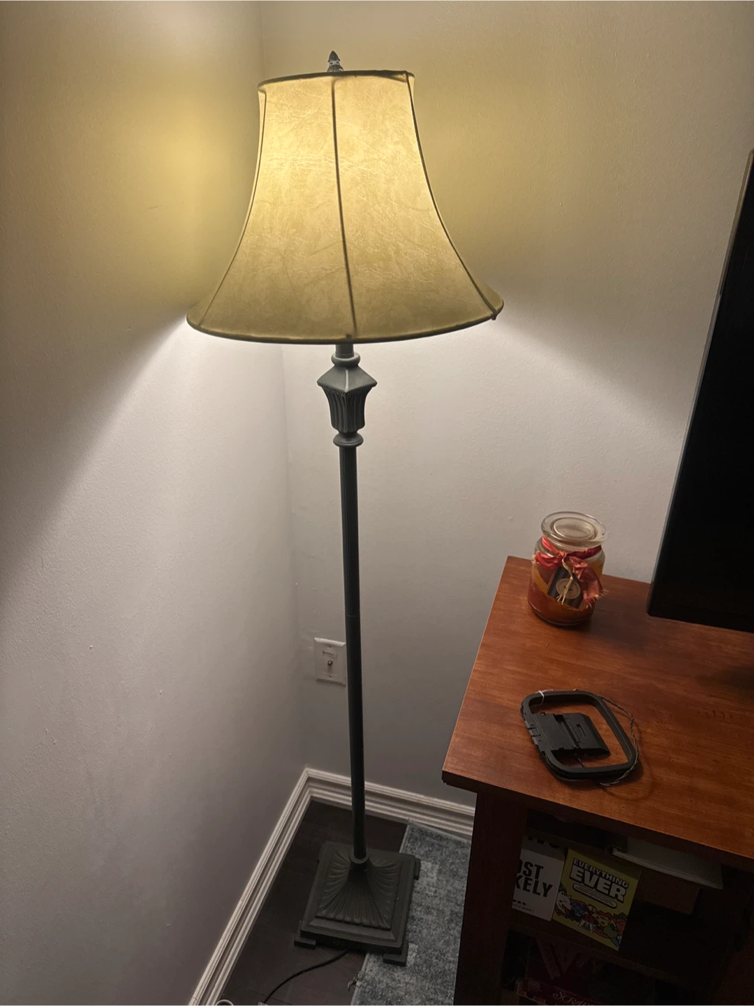 Floor Lamp with Beige Shade