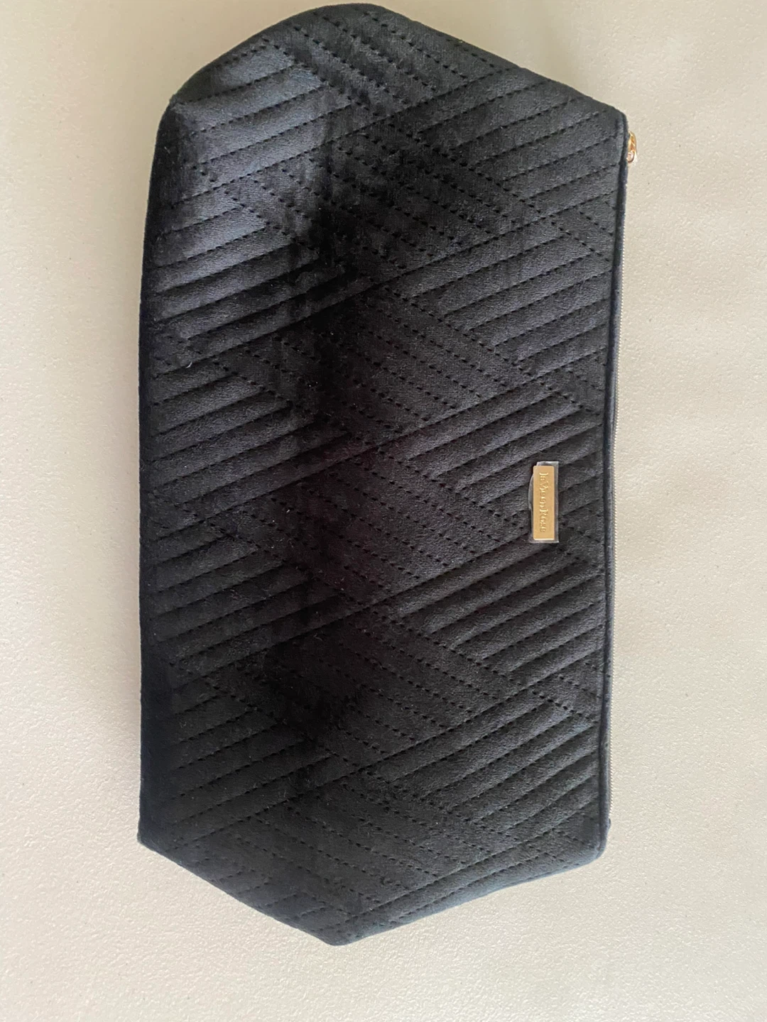 Black Quilted Cosmetic Bag